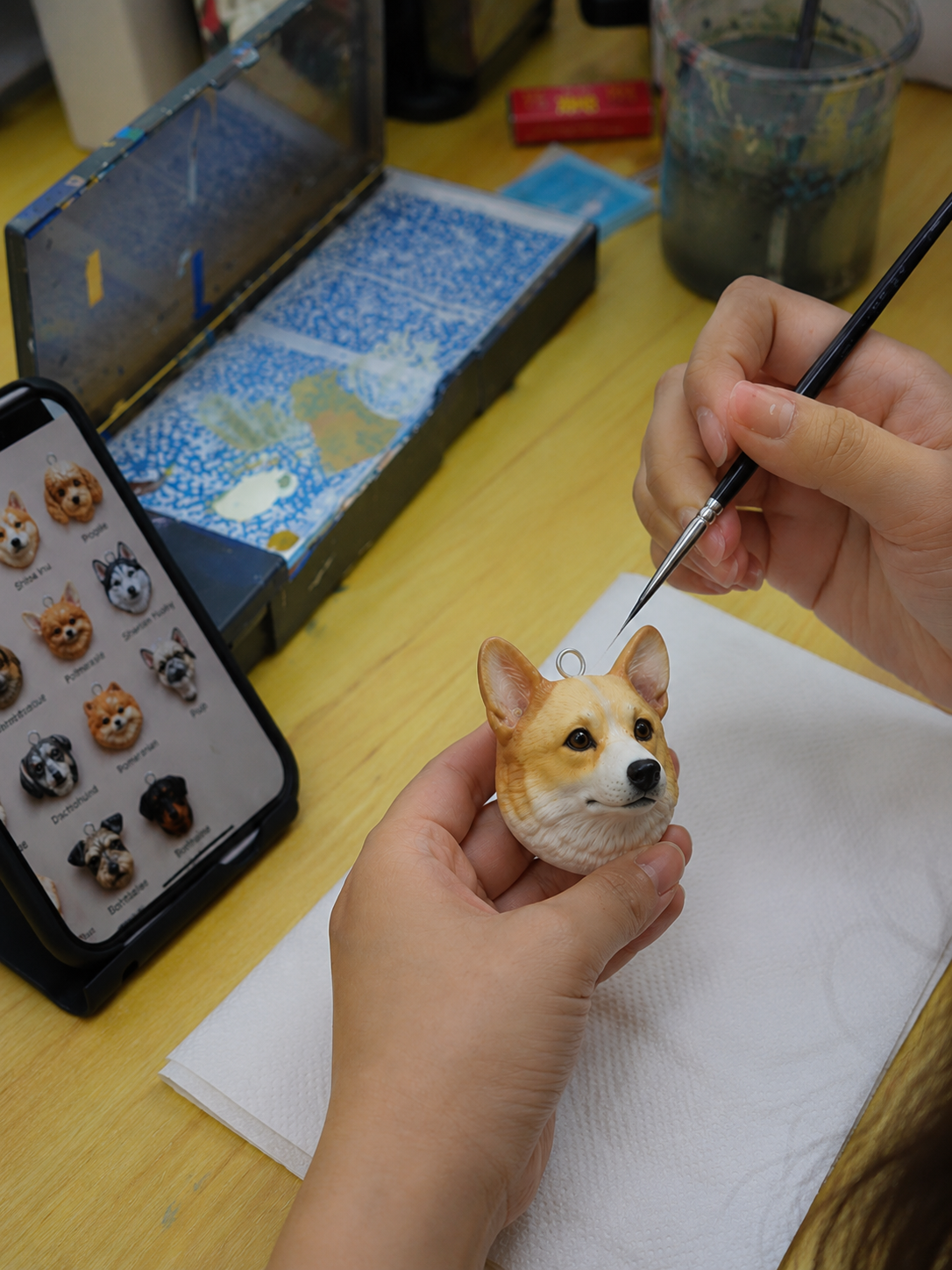 Custom pet memorial figurine handmade from reference photos